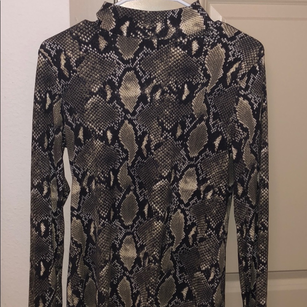 Snakeskin Print Top